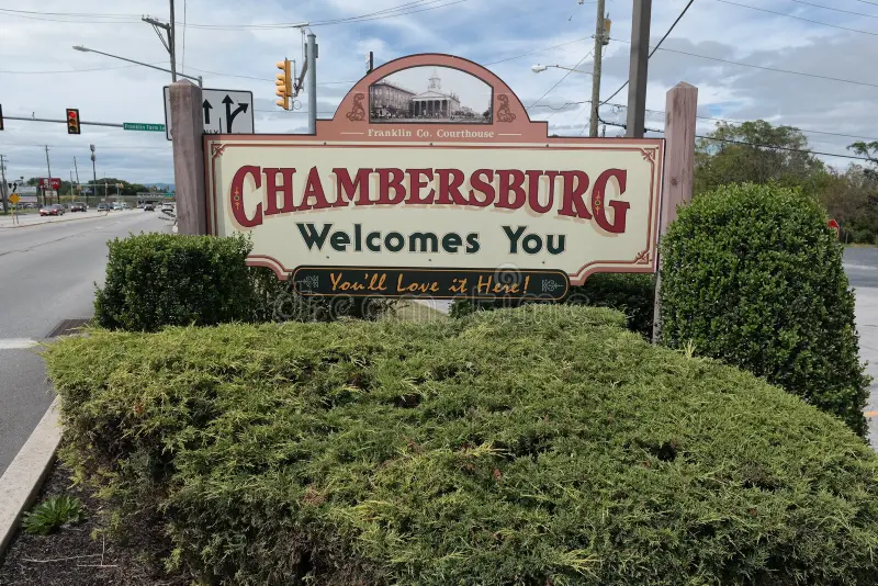 chambersburg entrance sign