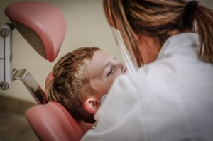 dentist with patient who found them from a google search