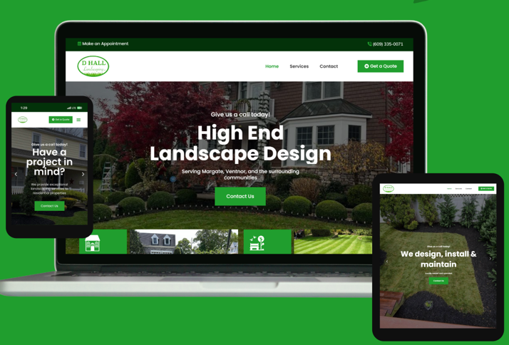 landscaping website redesign case study