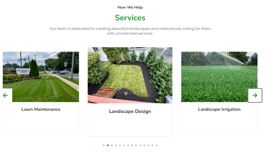 landscaping services feature