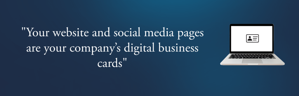 your website is your digital business card graphic